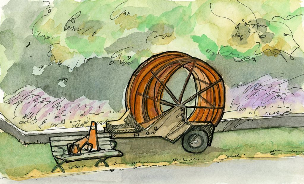 big orange spool