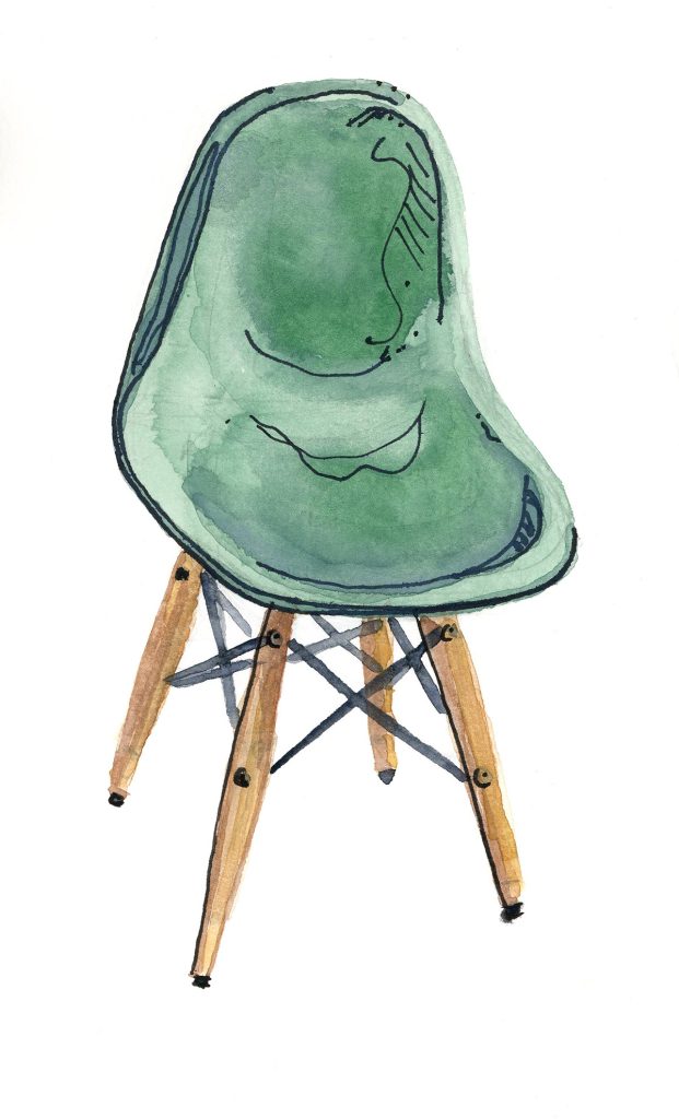dowel leg side chair