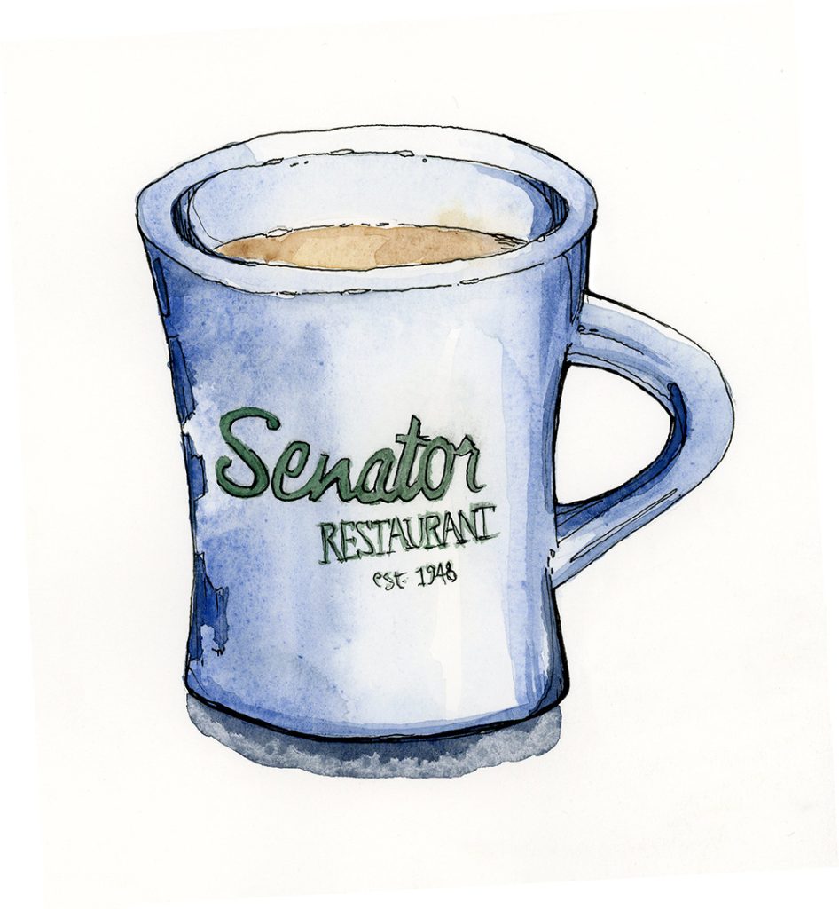 senator restaurant mug