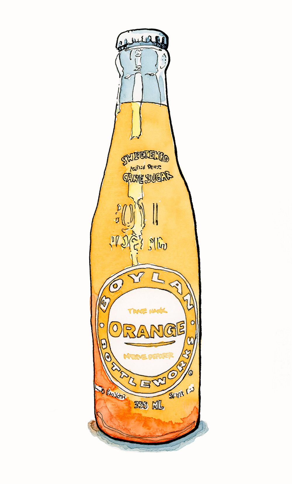 bottle of orange pop