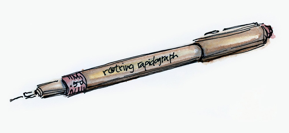 leaky Rotring pen