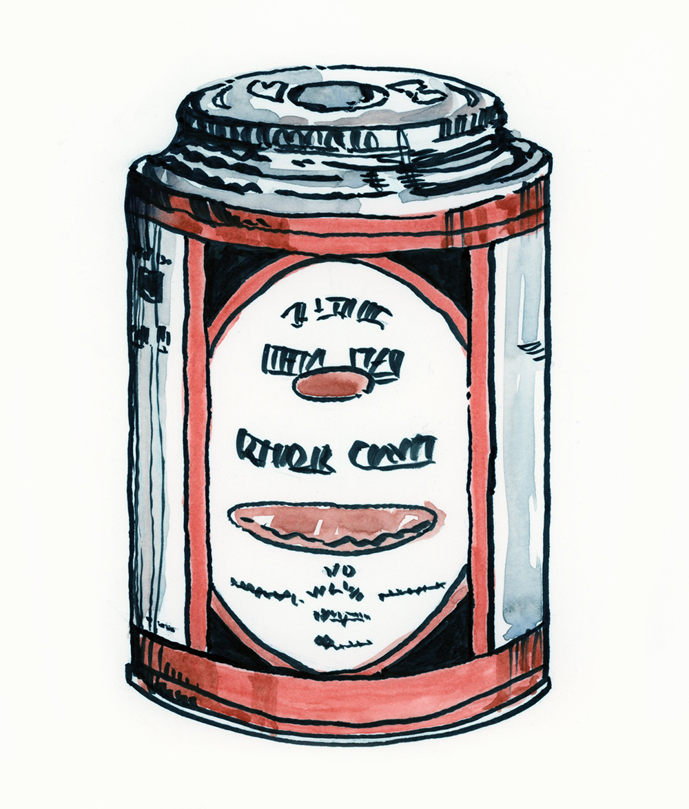 rubber cement tin